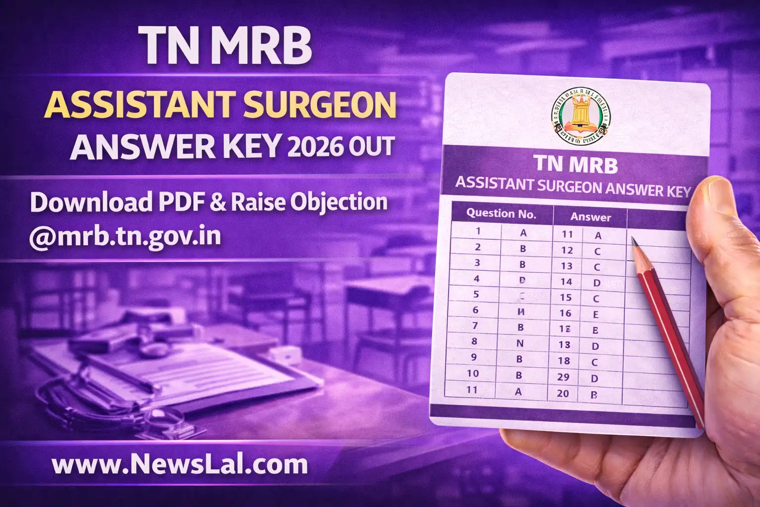 TN MRB Assistant Surgeon Answer Key 2026