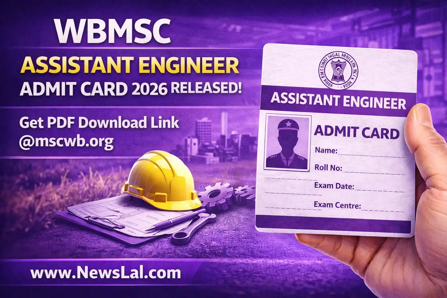 WBMSC Assistant Engineer Admit Card 2026 Out