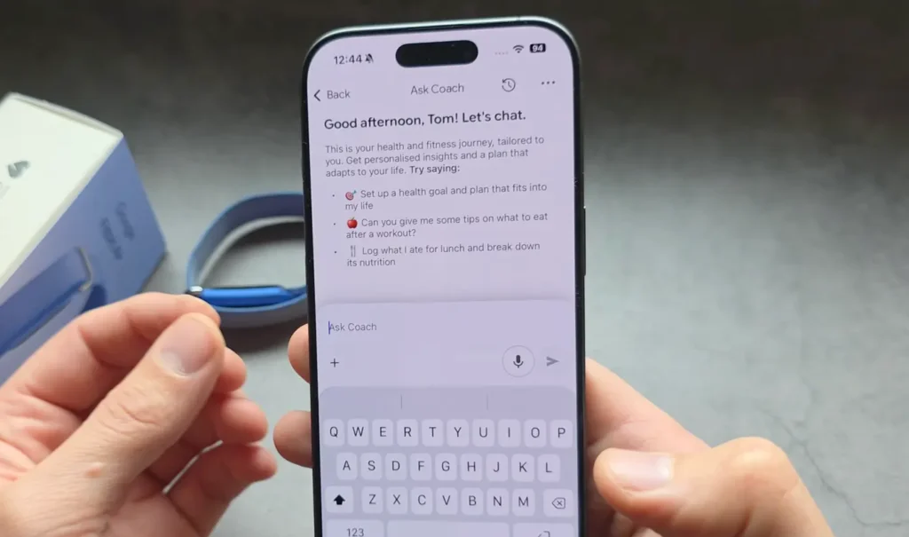 Ask Coach Ai Chatbot in Fitbit Air Premium Subscription
