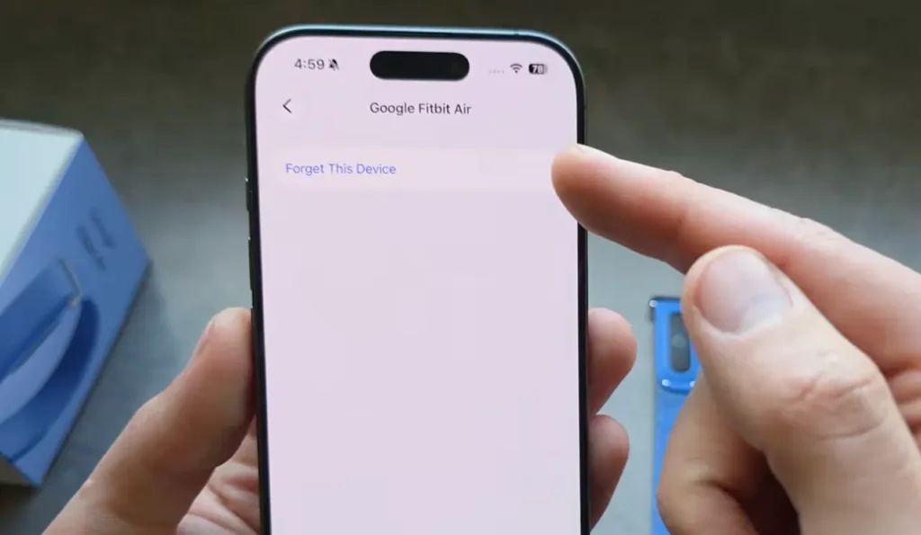 Fitbit Air Forget it from Bluetooth Settings
