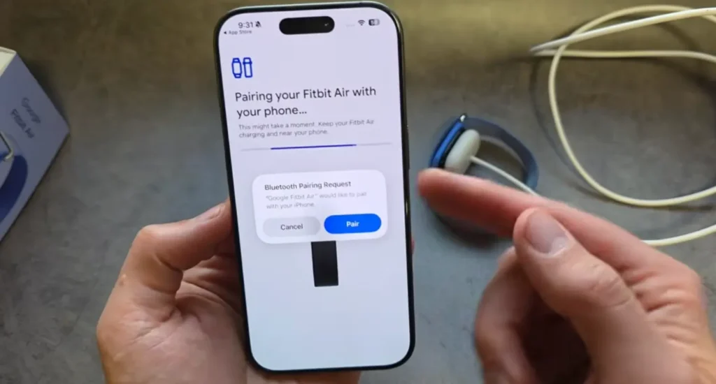 Fitbit Air pairing request