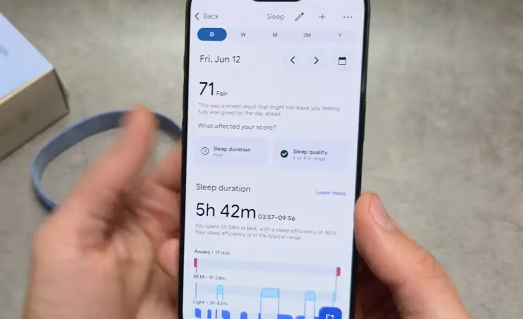 Sleep Data Track Fitbit Air