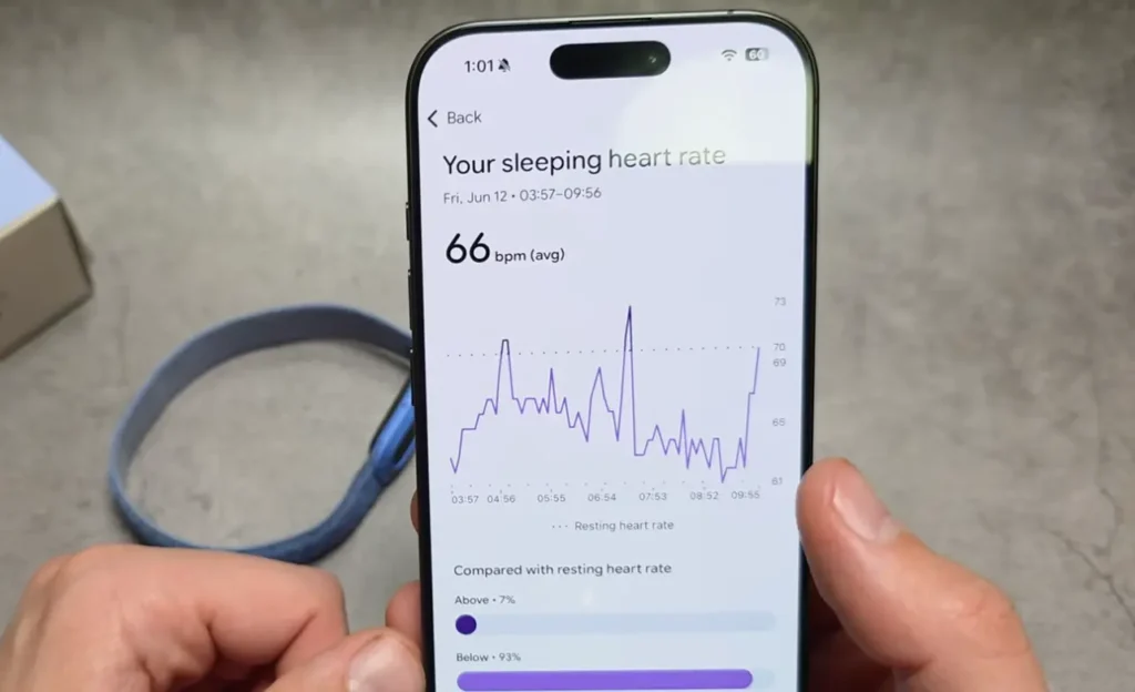 Sleeping Heart Rate on Fitbit Air
